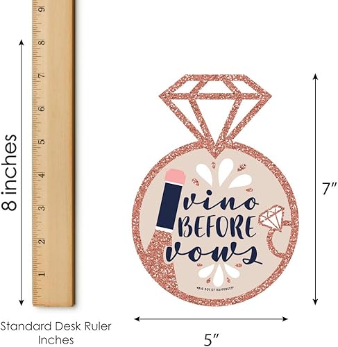 Miniatura 4 de Big Dot of Happiness Vino Before Vows - Juego de 18 tarjetas y marcadores de bingo de bar - Bodega despedida de soltera o despedida de soltera -