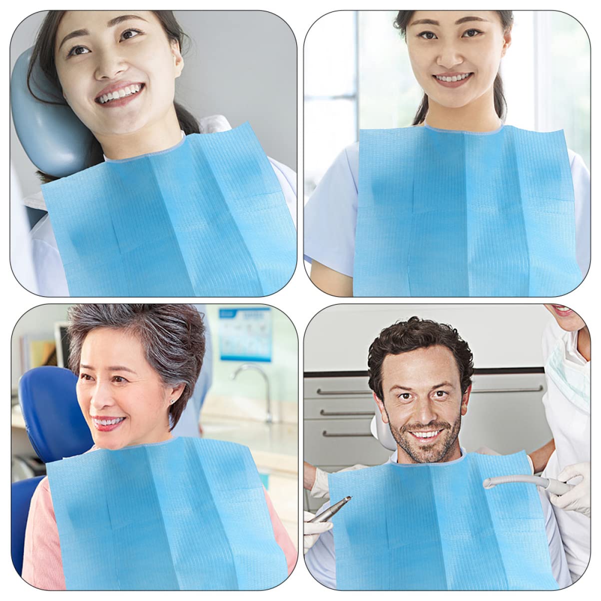60pcs Patient Bibs Oral Inspection Bibs Treatment Supplies Lightweight Stain