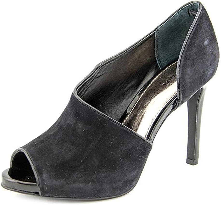Alfani Women's Lusee Open Toe Pumps, Black, Size 8.0 US / 6 UK US