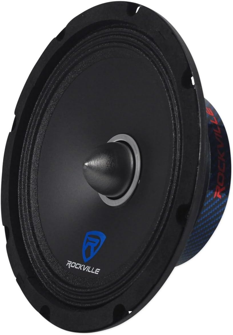 RXM84 8 Inch 250W 4 Ohm Mid-Bass/Mid-Range Car Audio Speaker, Kevlar Reinforced Cone, CEA Compliant, High SPL, for Car Audio Enthusiasts
