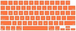 CISSOOK 2022-2025 MacBook Air 13.6 インチ キーボードカバー 英語 US配列 モデル A2681 A3113 A3240 対応 English Keyboard Cover macbook air 13 m2 m3 m4 chip US Layout シリコン製 US Keyboard Cover - Orange