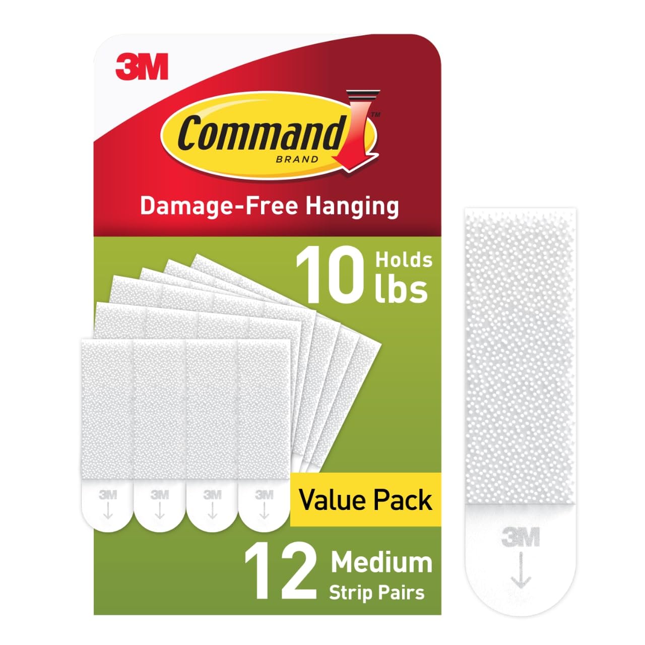 Command Picture Hanging Strips, Medium, 12 Pairs (24 Adhesive Strips)