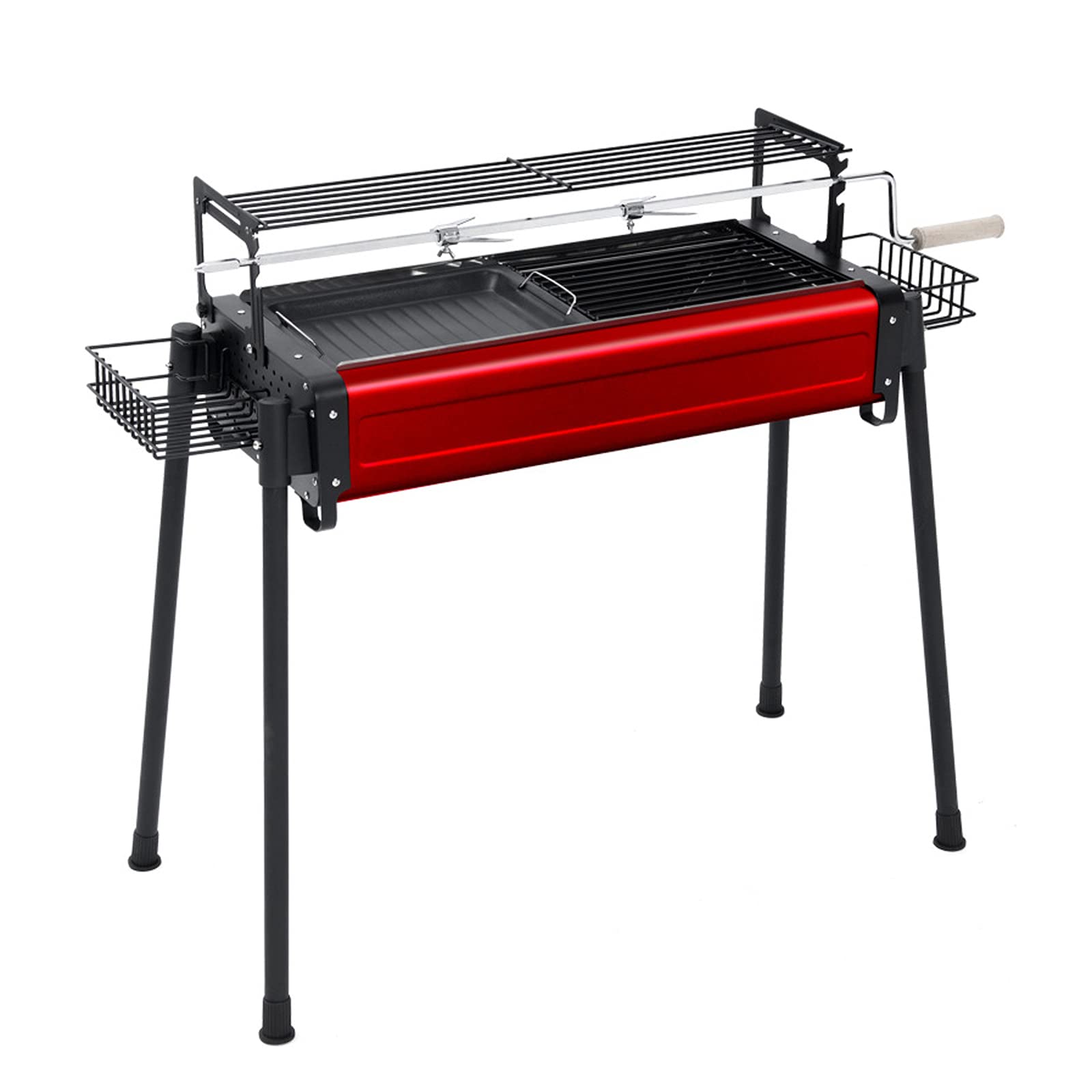 FAXIOAWA Griglia a Carbone, Mini Grill Griglia da Campeggio Pieghevole con Pala a Forchetta, Set di Attrezzi per Barbecue Portatile, Griglia per Barbecue dal Design Compatto