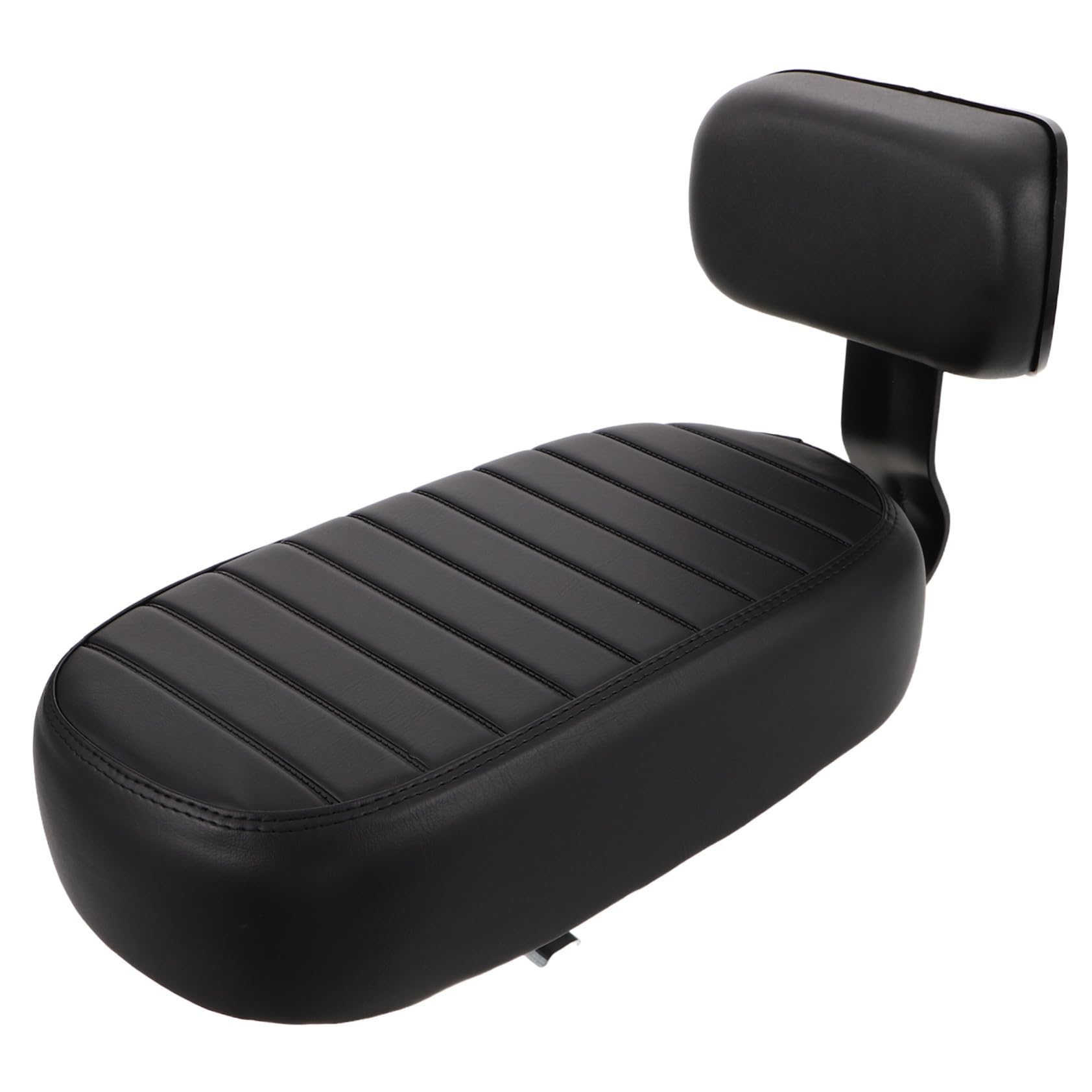 BESTonZON Bike Seat for Rear Cushion with Sturdy Backrest Soft Thick Padding Shock Absorbing Carrier Saddle for Bicycle Easy Install Black Cycling Accessory