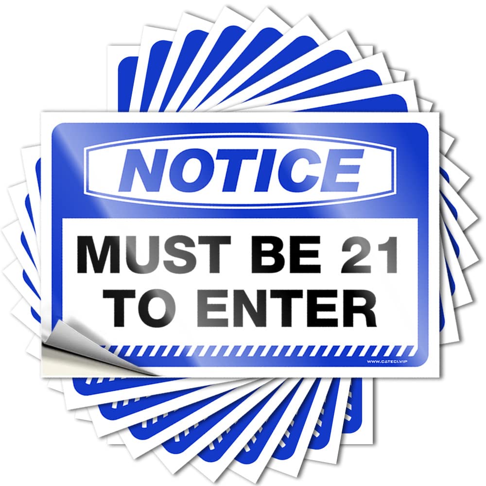 Inspirational Decals, Emo Case Notice Must Be 21 to Enter | Funny Quote Winter Decals(8X12CM)