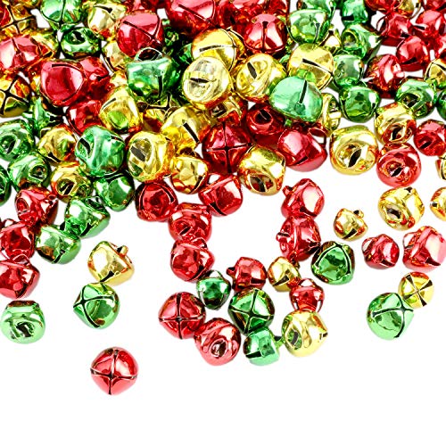 HIMM Lot de 360 mini clochettes de Noël en métal pour fabrication de bijoux et décorations de Noël pour emballage cadeau Cover