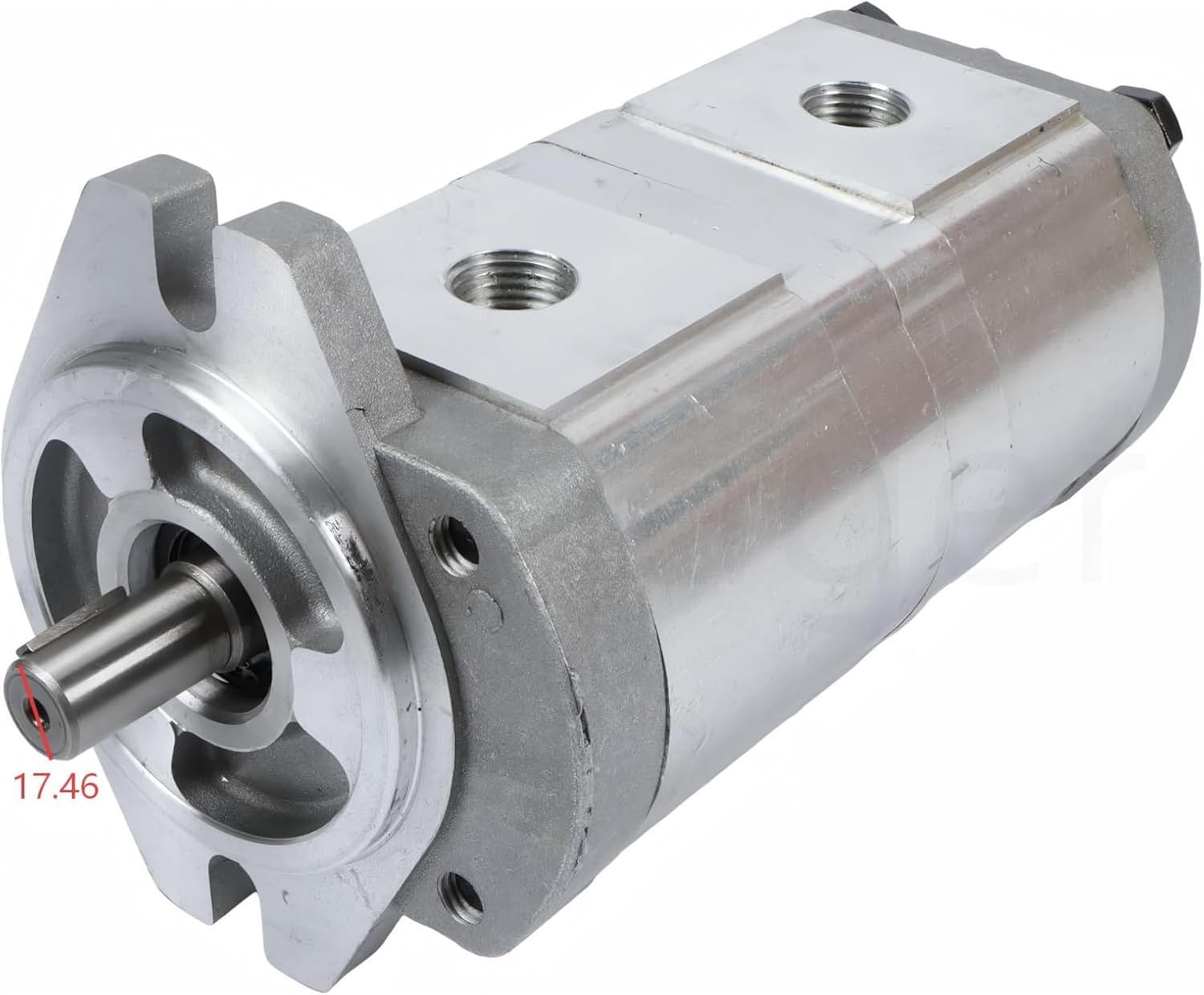 1PCS HGP-33A-F6-6R HGP33AF66R Hydraulic Double Gear Pump with a Shaft Diameter of 17.46mm.Oil inlet BSPT3/4" Oil outlet BSPT1/2"