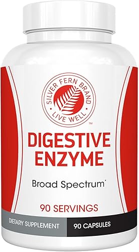 Silver Fern Suplemento de enzimas digestivas definitivo de la marca  1 botella  Alta potencia múltiples enzimas  Comodidad digestiva y tolerancia