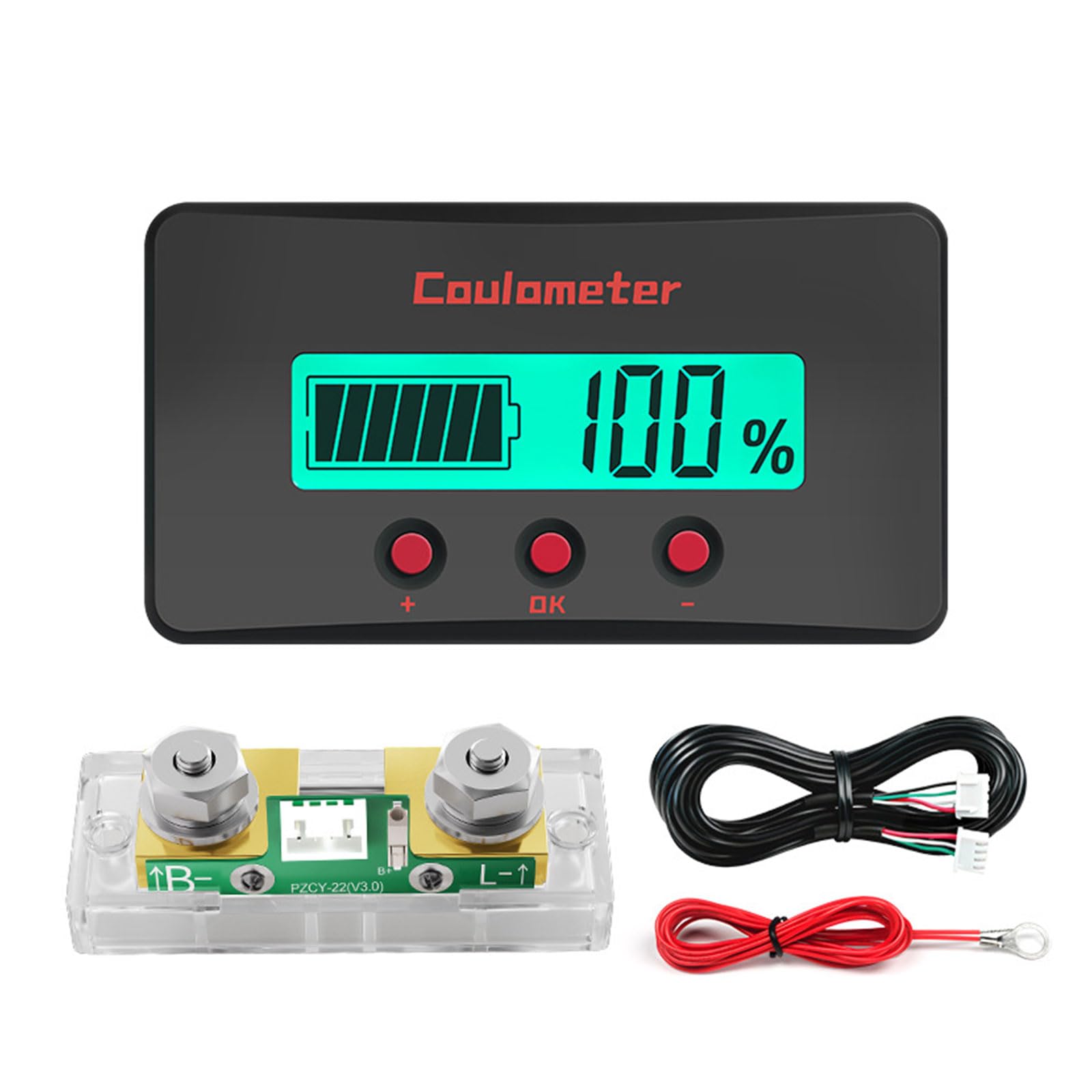 Shntig 2M Coulomb Meter For 8 To 120V With Copper & Iron Construction Coulomb Counter Voltage Meter Ideal For Electrical Testing Industrial Current Transducer