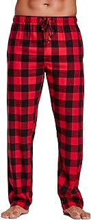 YINC Men's 100% Cotton Super Soft Flannel Pajama Pants