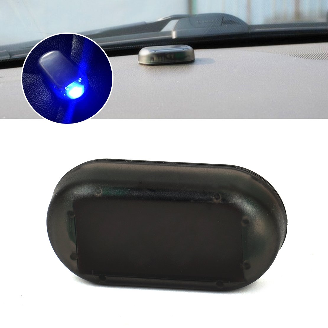 Buy beler Universal Blue LED Solar Power Car Simulated Dummy Alarm