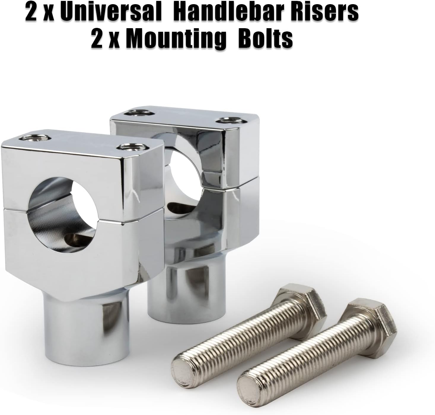 PSLER Motorcycle Handlebar Riser Clamp Handle Bar Riser Clamp Kit for Touring Sportster Touring Road King Electra Street Glide 1996-2022, 1" 25MM Chrome