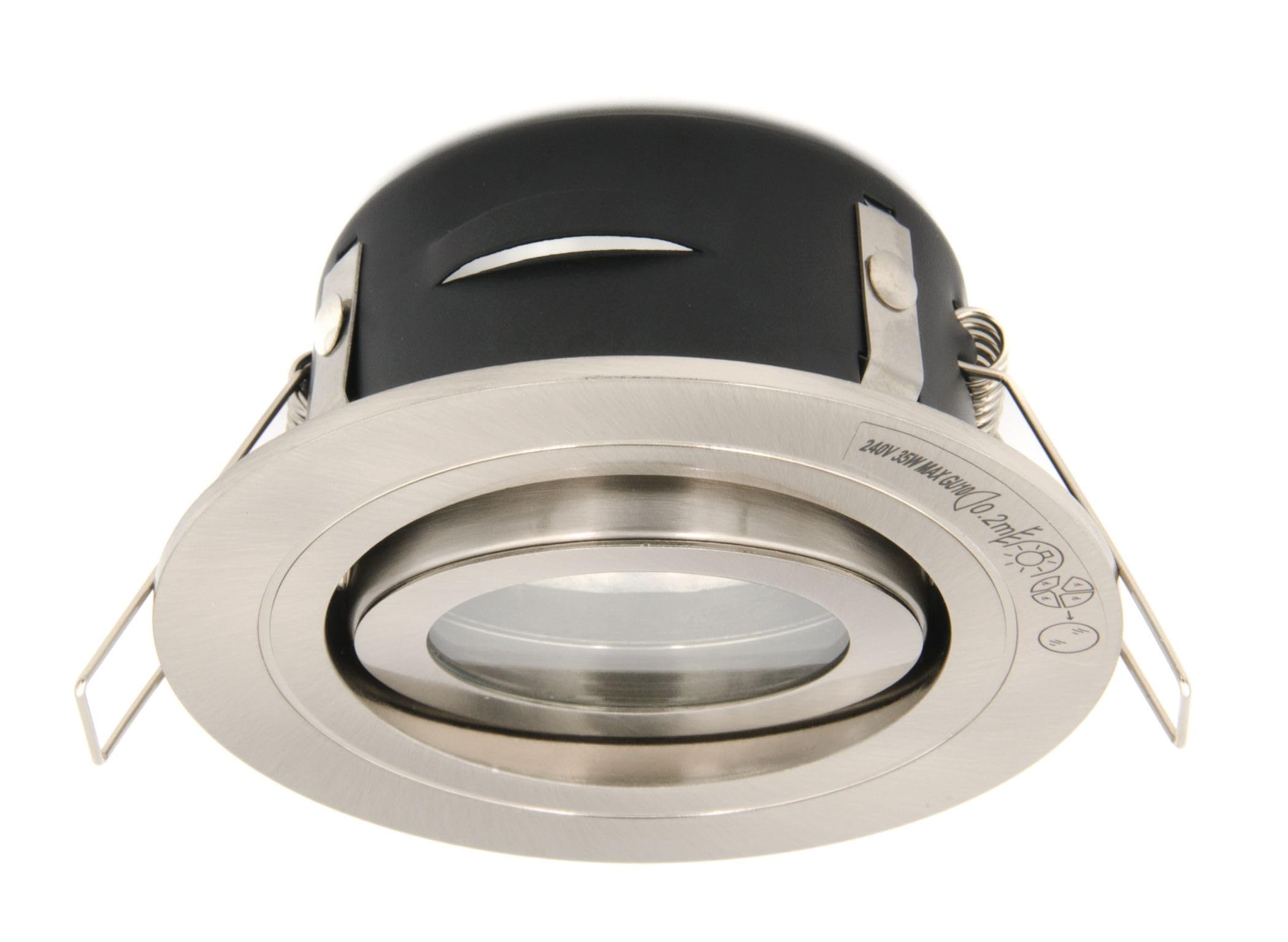 Downlight Silver Cali Tilt IP65 Satin Chrome Round Spa SPA-30842-SCHR
