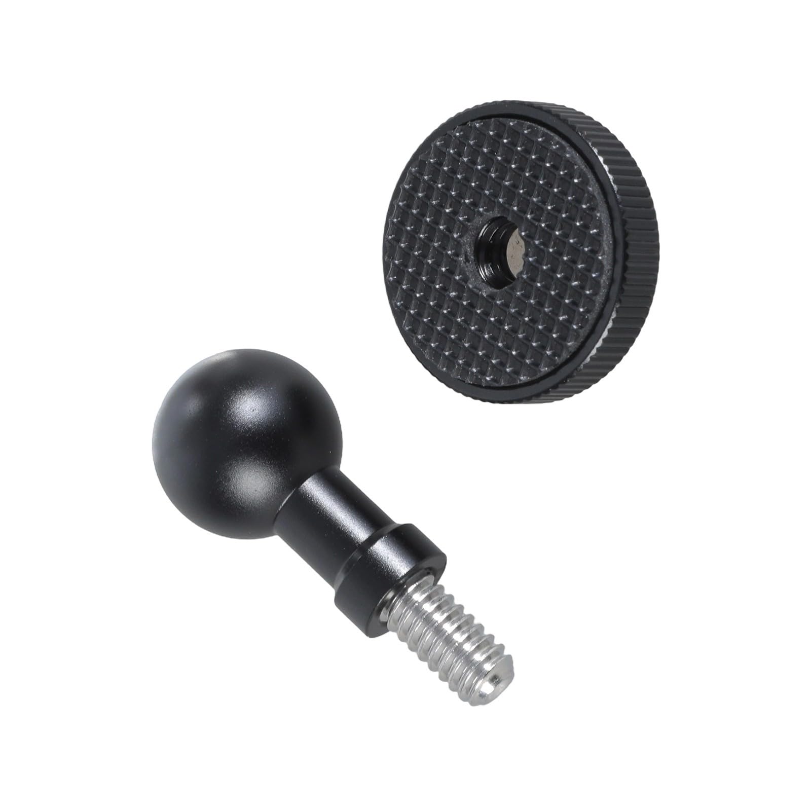 Maxtonser 17mm Ball Head 1/4 Screw Adapter Aluminum Motorcycle Phone Holder Adapter Simple Installation for Phone Mounts & Tripods