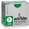 actiTube Kogu Set Slim Activated Carbon Filter 7.1 mm 100 Pieces 2 Packs of 50 Filter Tips - Includes Case