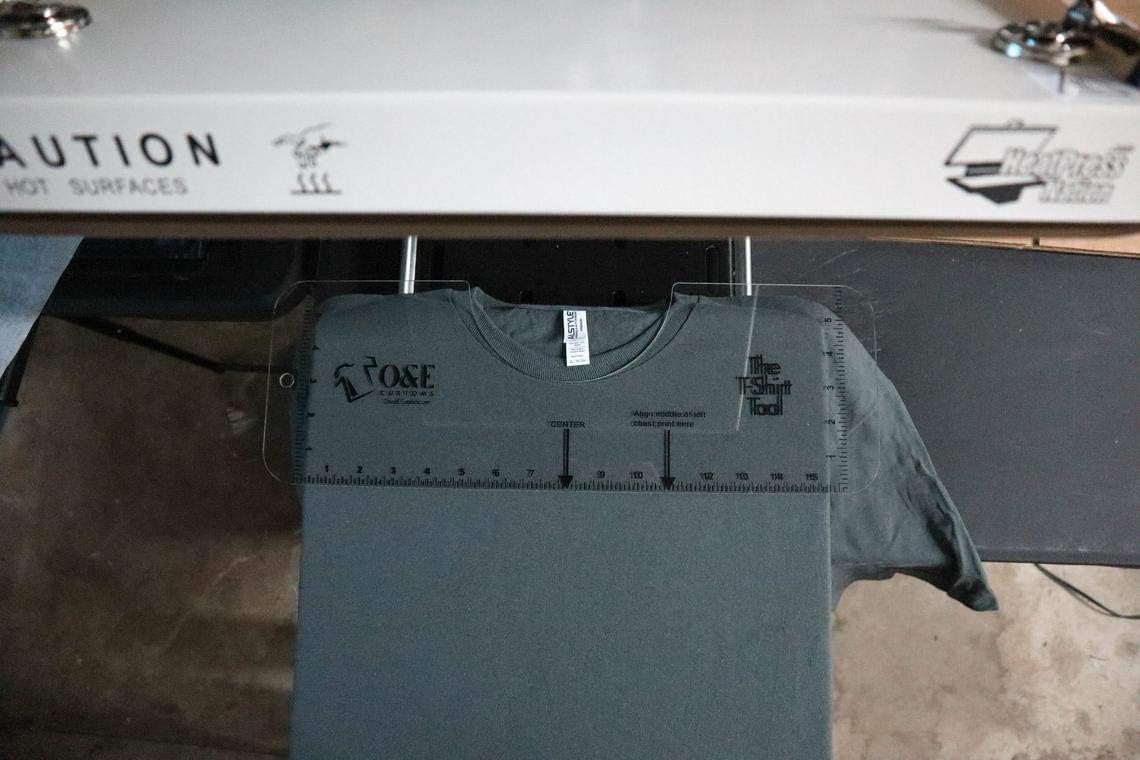 O and E Customs The T-Shirt Tool,Shirt Alignment Tool,Centering Tool for Vinyl,Tee Ruler,Sublimation,Clear