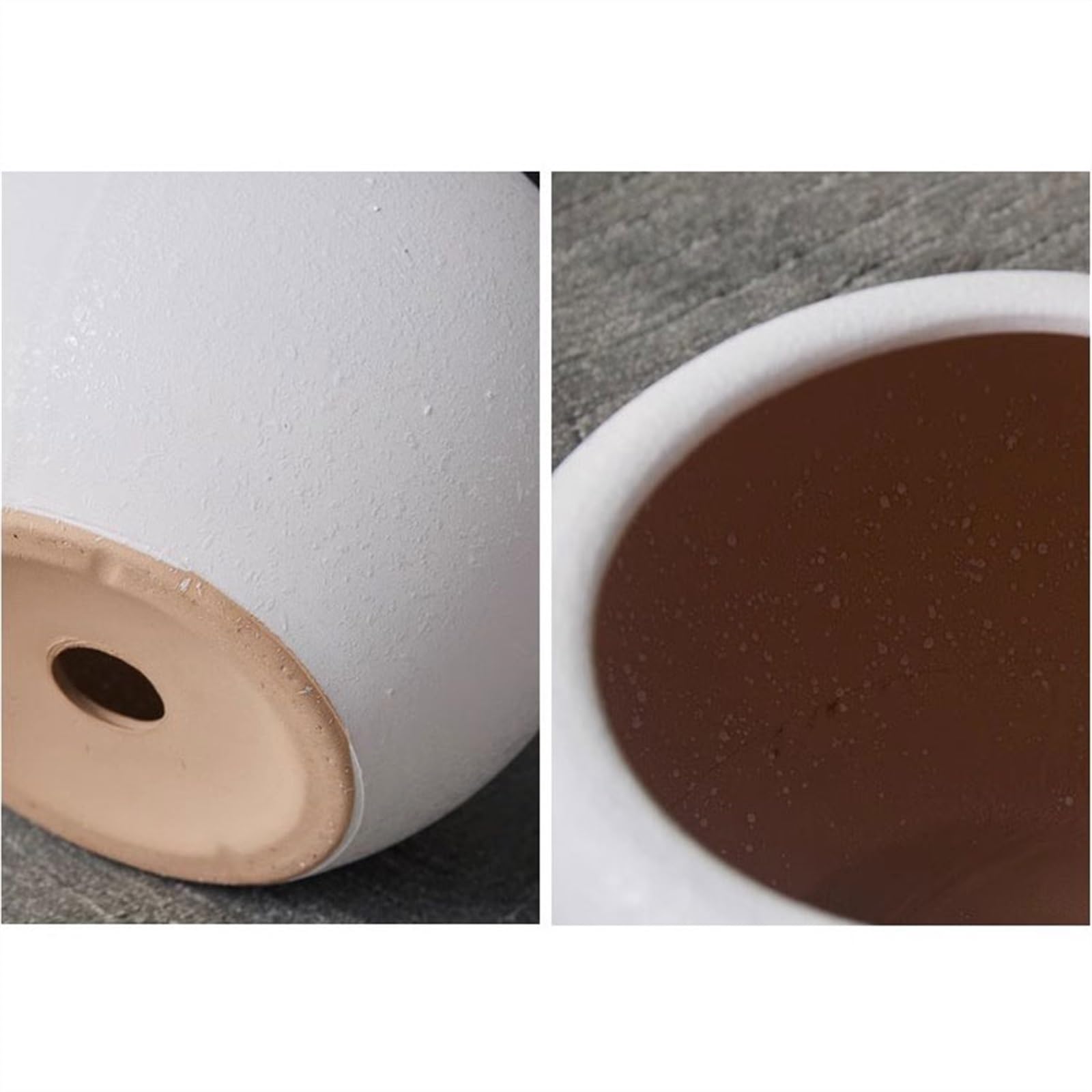 Doniczki Bardzo duża doniczka ceramiczna Biała duża okrągła kula Domowe kreatywne ozdoby Sadzenie drzew i doniczka Doniczki doniczkowe do wnętrz