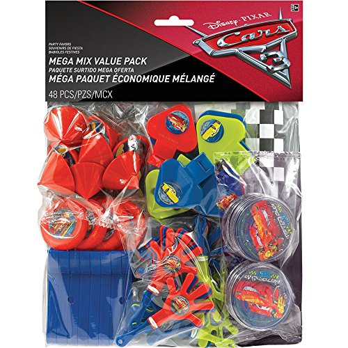 Amscan Disney 'Cars 3' Mega Mix Value Pack, Party Favor