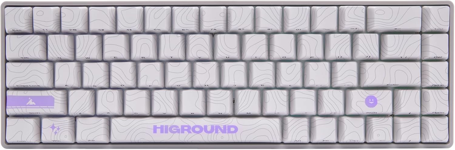 Higround Basecamp 65HE RETROSUPER Keyboard, 65% Mechanical USB Wired PC Gaming Keyboard with Gateron KS-37 Magnetic Switches, Programable RGB, Hot-Swappable, Deep Thock Creamy Sounding, Pre-lubed