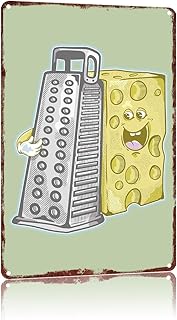 Metal Signs Cheese Grater And Cheese Vintage Signs Retro Aluminum Tin Sign For Kitchen Office Home Bar Cafe Decor 8X12 Inch