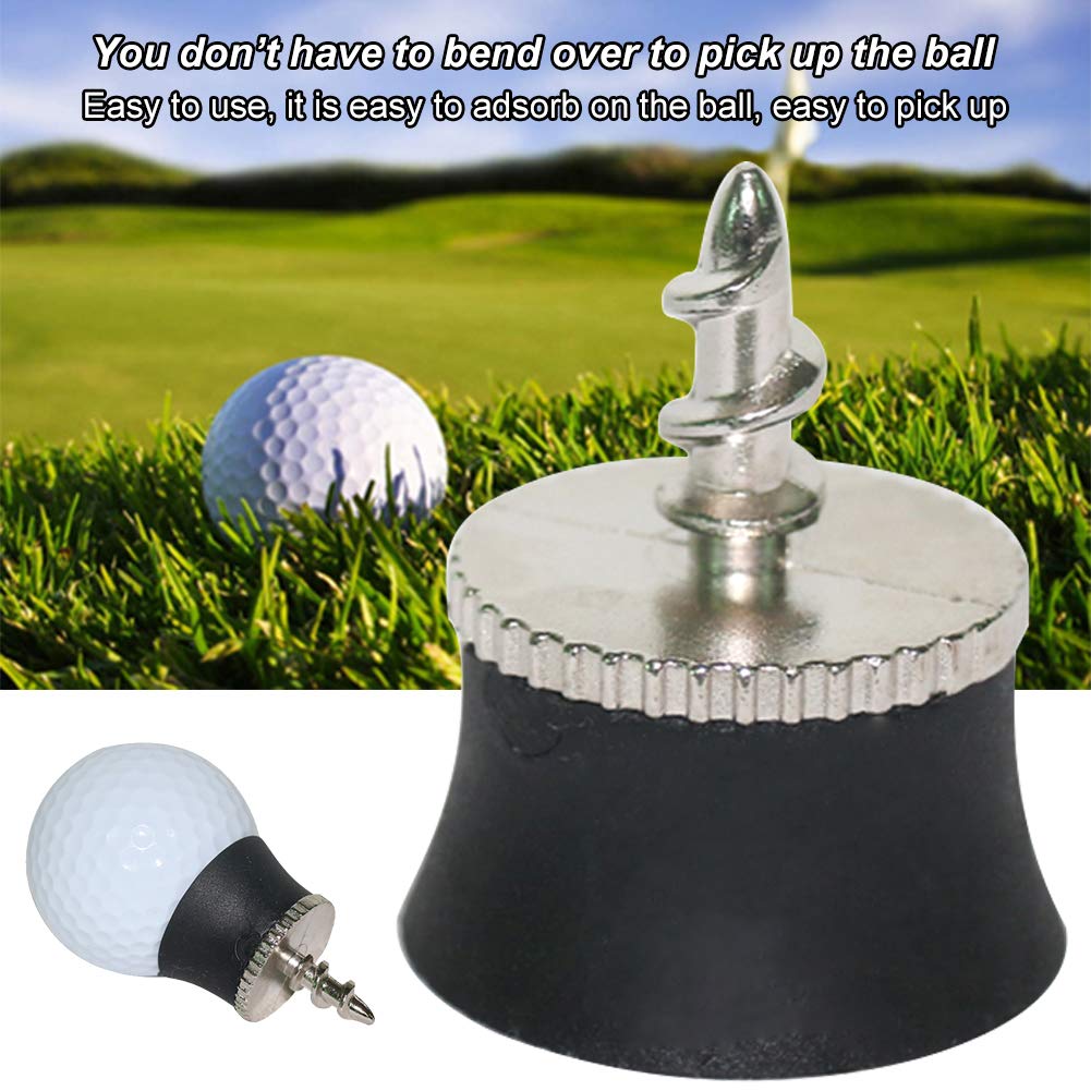 Ventosa da golf, in lega di silicone, colore: nero, 2 pezzi