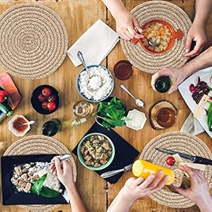 Pot Holders Trivets Set 4 Pcs, Potholders for Kitchens, 100% Pure Cotton Thread Weave Trivets for Hot Dishes/Pot/Bowl/Teapot/Hot Pot Holders, 7.9 Inches Pot Holders Trivets Set 4 Pcs Potholders for Kitchens 100 Pure Cotton Thread Weave Trivets for Hot DishesPotBowlTeapotHot Pot Holders 79 Inches