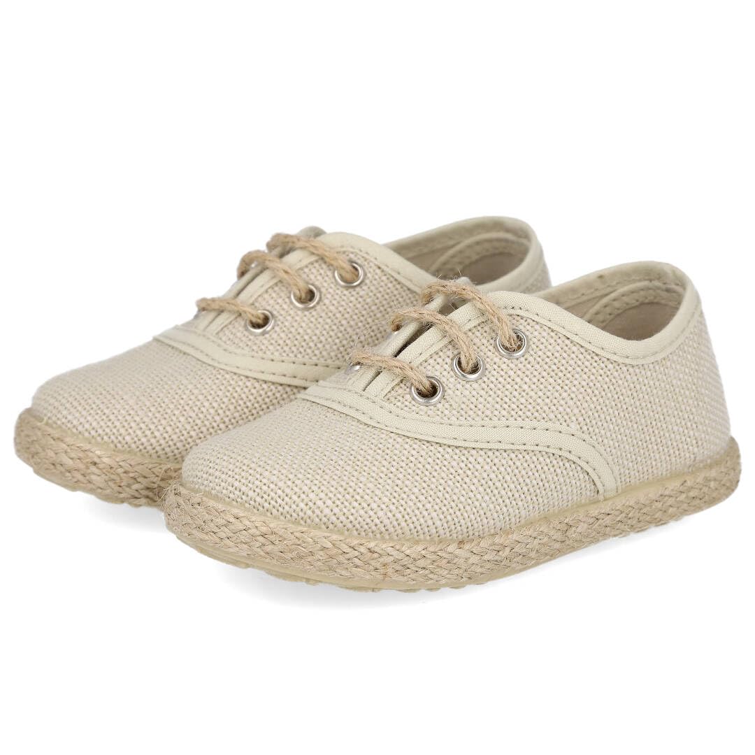 BATILAS 47631 Alpargatas de Esparto para niño - Lona para: NIÑO Color: Taupe Talla: 30