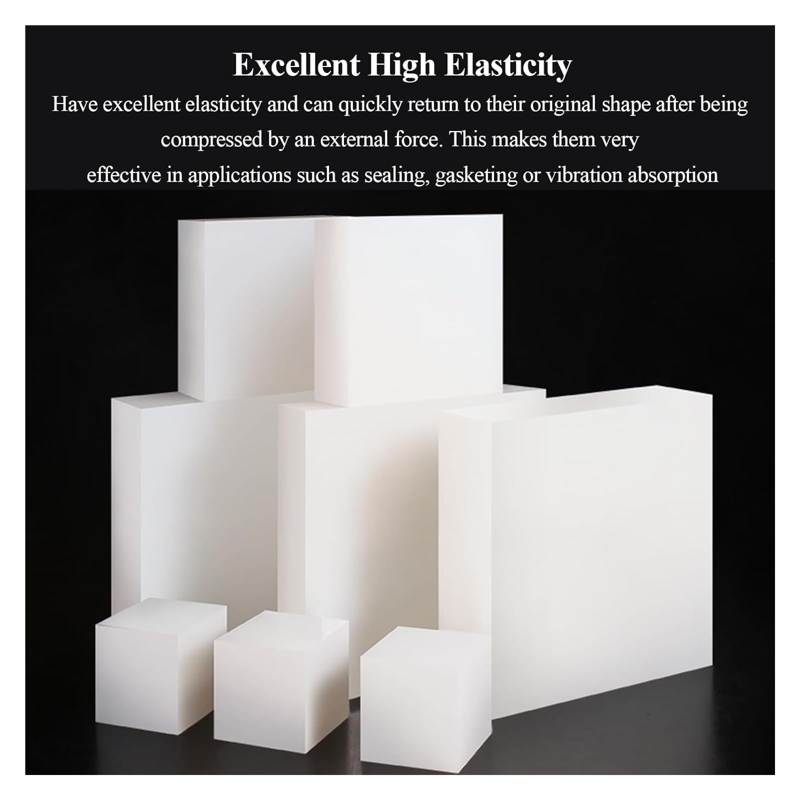 Almohadilla de silicona gruesa de goma para muebles y electrodomésticos, 150 x 150 mm, ideal para estabilidad y protección