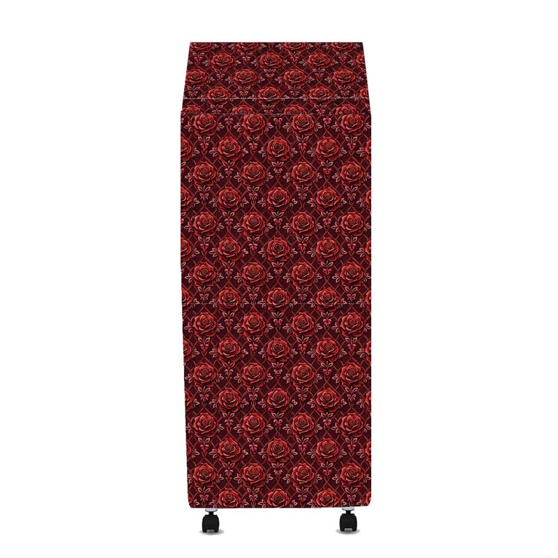 Image of PVC Cooler Cover Suitable for Symphony Diet 12T 12-Litre Personal Tower Air Cooler Waterproof, Dustproof, Size 36Lx33Bx86H Cm, Red Flower.