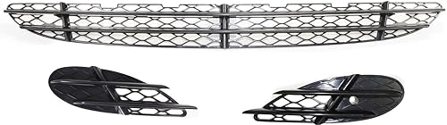 Evan-Fischer - Juego de parrilla de parachoques compatible con Mercedes Benz S430 2003-2006, compatible con Mercedes Benz S500, compatible con