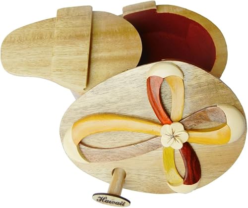 Miniatura 4 de Infinity Cross  Aloha Wood Art  Caja de rompecabezas de madera con temática hawaiana - Cerradura mezclada con diseño - Almacenamiento de seguridad -