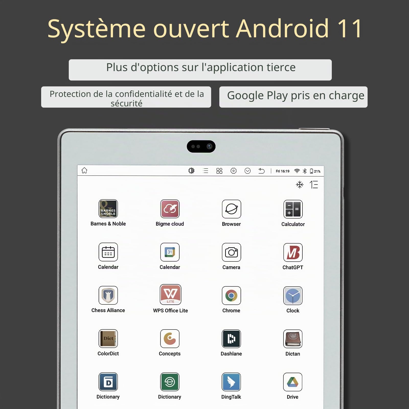 Bigme S6 Color Plus E-Ink Tablet pour Ebook Lecture