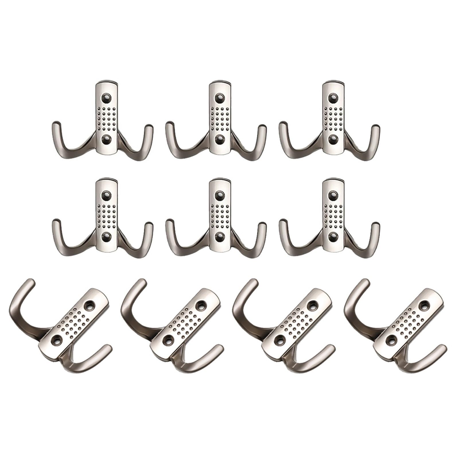 MRKU Coat Rack with Hooks Zinc Alloy Double - 10 Pack Wall Mounted Robe,Heavy Duty Dual for Towel,Hat,Key