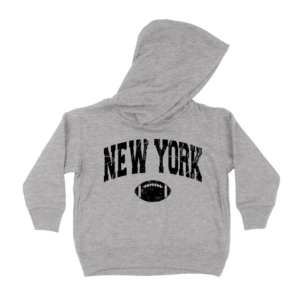 Football New York Collegiate Kids Hoodie Sweatshirt Toddler 2T Heather Grey