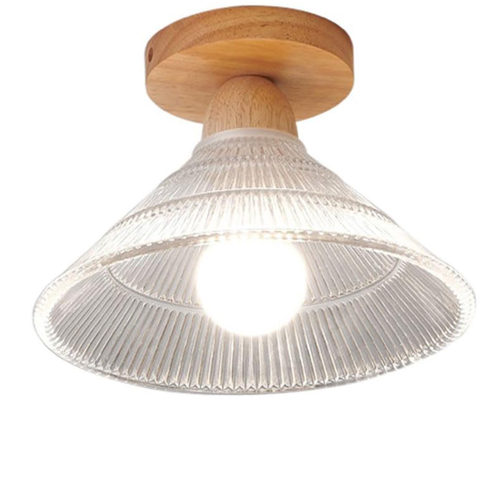 Luminaires de plafond en verre et lampe de plafond semi-encastrée