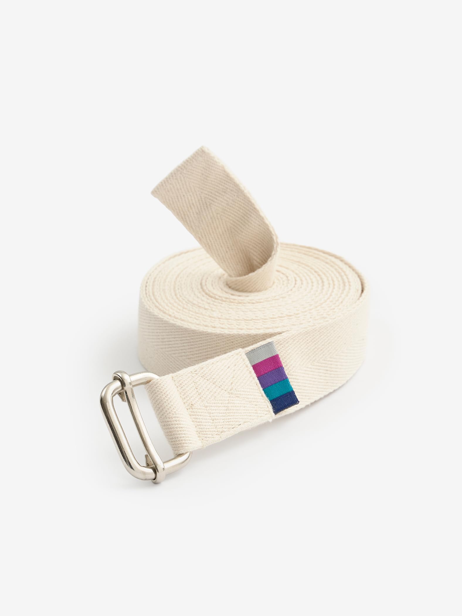 Yogamatters Organic Cotton Classic Yoga Belt | Strong Yoga and Gym Exercise Strap for Stretching (Natural, 3m)