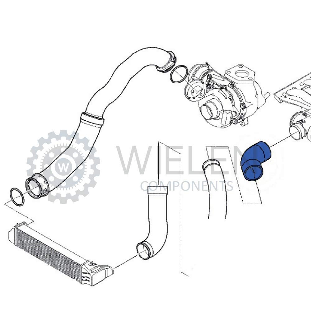 MANICOTTO INTERCOOLER COMPATIBILE CON TUBO TURBO ARIA BMW 3 E46 320d COMPACT 5 E39 520d TOURING 11617799393
