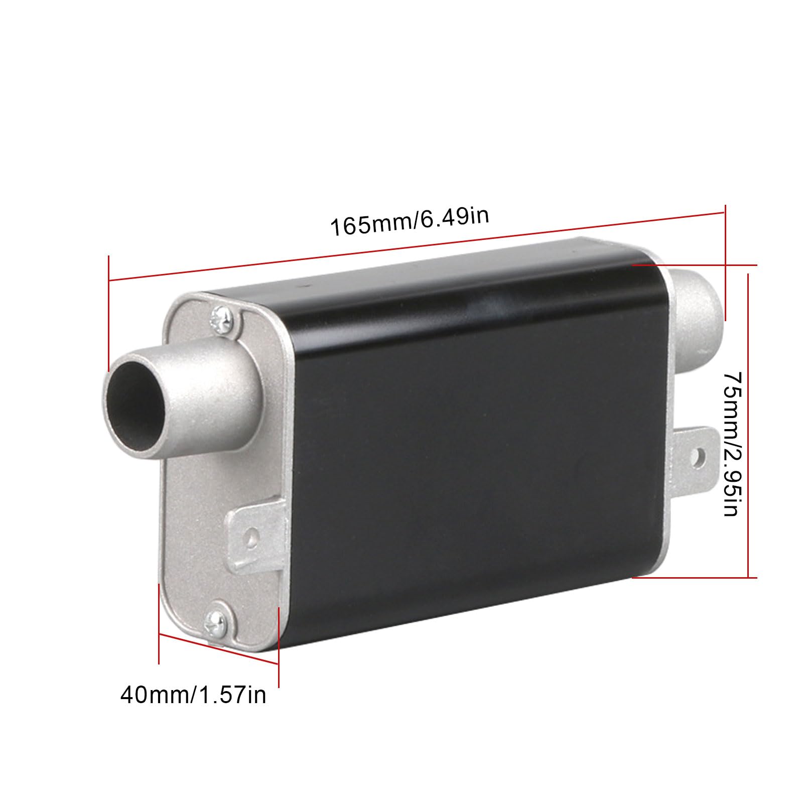 Ali2 Set silenziatore di scarico in acciaio inox, 24 mm, per Eberspacher Webasto Diesel ad aria, nero