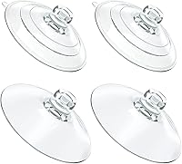 crayBG Replacement Suction Cups for Sponge Holder & Kitchen Sink Caddy - 4-Pack Small & Large Sizes, Strong Hold on Smooth Surfaces