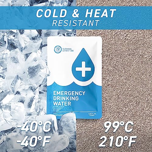 Made In Usa - Anti Burst Emergency Water Rations Packets, Emergency Water Pouches, Water For Emergency, Survival Water Pouch, Emergency Water By 72 Hrs (12-Pack) #TOP3