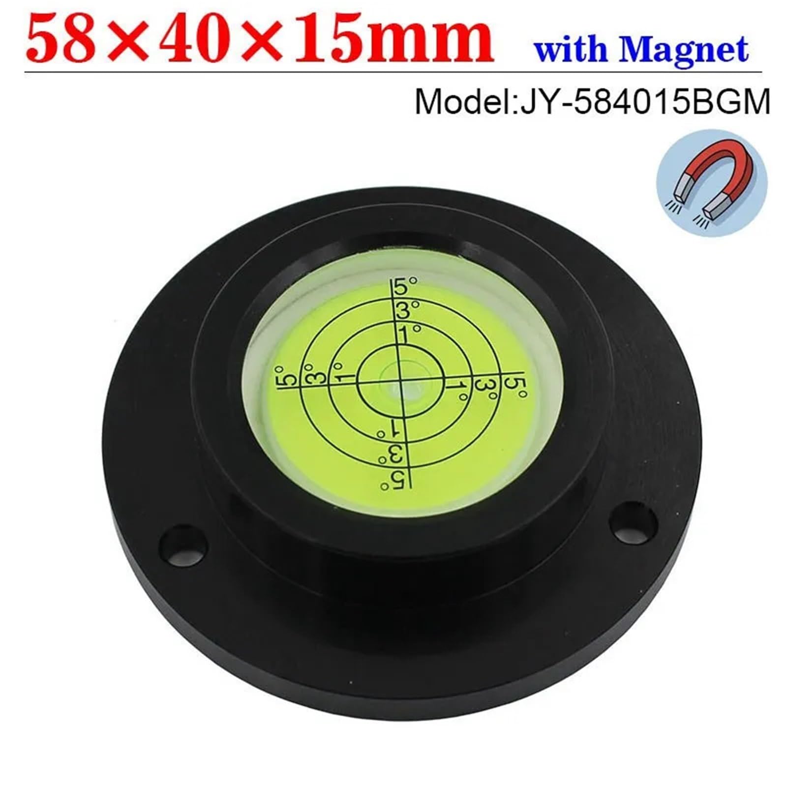 Nivel de burbuja de brida universal Nivel de burbuja circular Nivel de burbuja Bullseye Metal Transportador Instrumentos de medición horizontales | Universal Flange Spirit Level Bubble Circular Bubble Level Bullseye Matal Protractor Horizontal Mea(WW-no-m