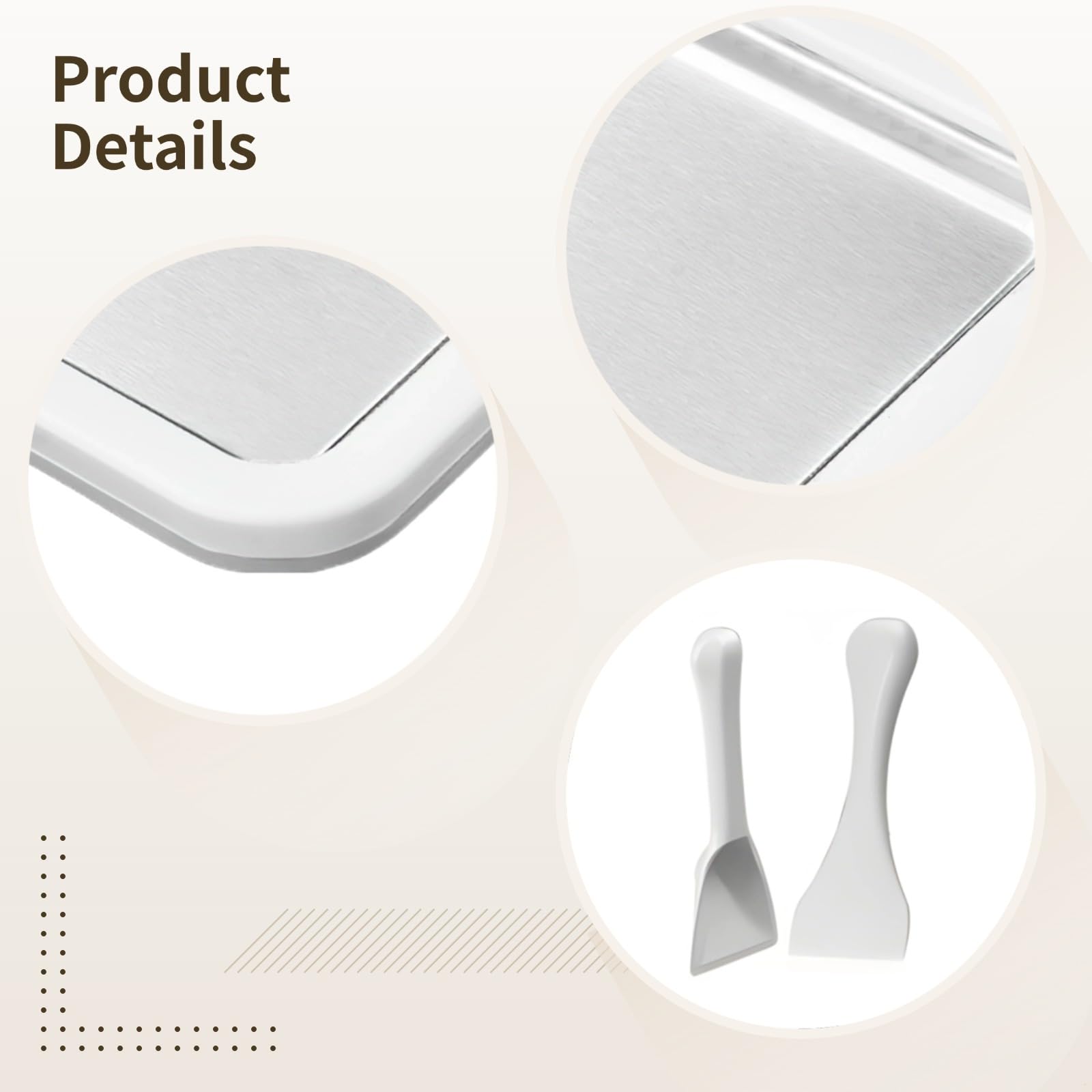 Bosreroy 304 Stainless Steel Instant Ice Cream Maker, 10 in X 8 in, Includes 2 Spatulas and Frozen Yogurt Plate