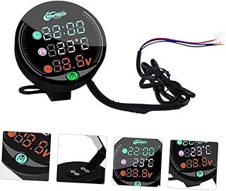 Vaguelly Testador De Voltagem De Caminhão Medidor De Temperatura De Motocicleta Medidor De Temperatura De Volt De Motocicleta Digital Lcd Motocicleta Acessório De Carga 1Pc