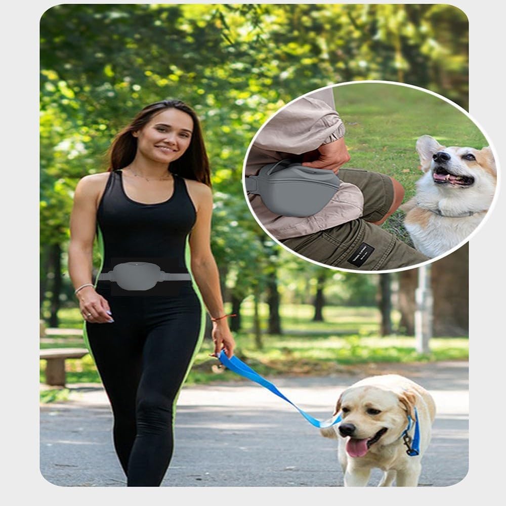 Sac Banane en Silicone for Chien | Joint anti-fuite, surface facile à nettoyer, sangle amovible(Pink)