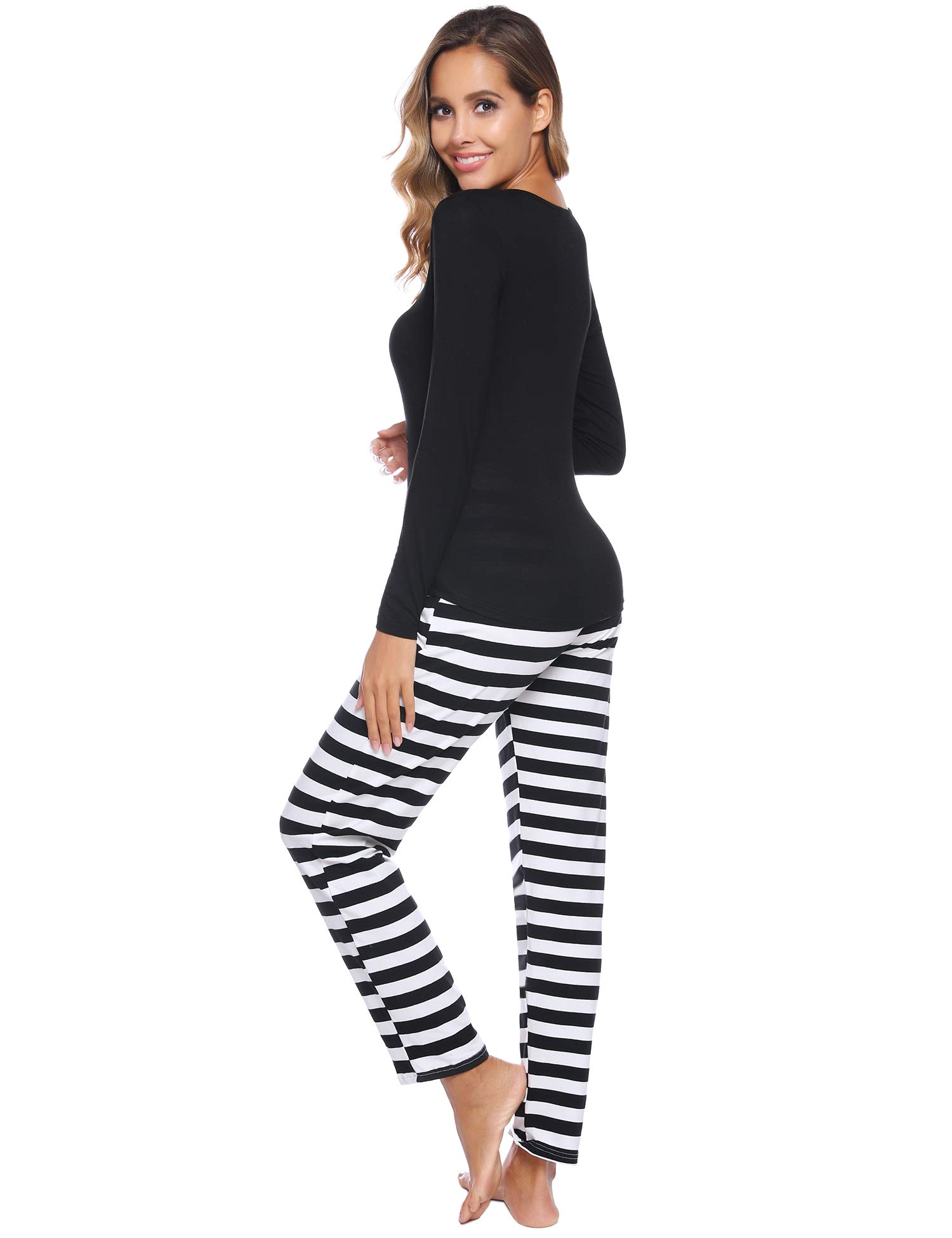 iClosam pijama de Navidad con diseño de familia a juego, pijama de día festivo - Negro - Mujer XX-Large