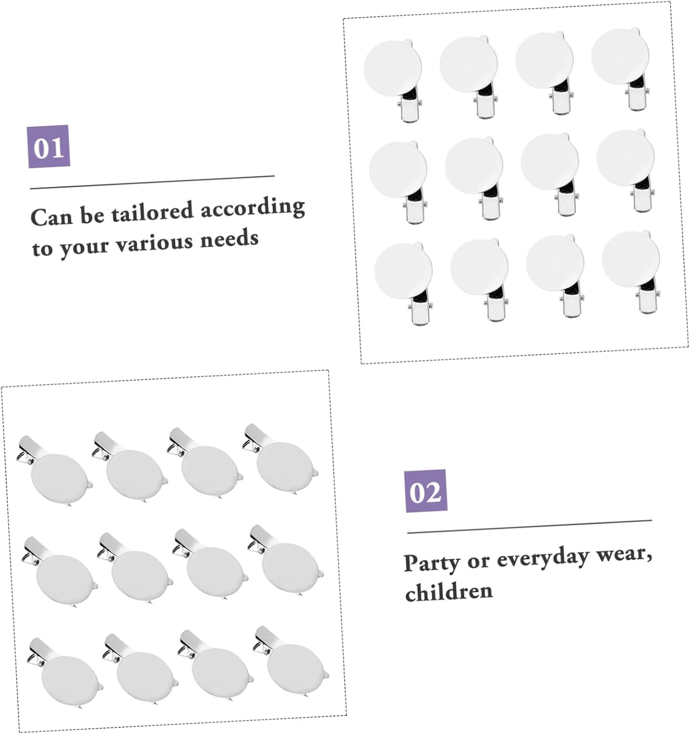 Brooch Making Accessories Base for Jewelry and Lapel Pins 100 Pcs