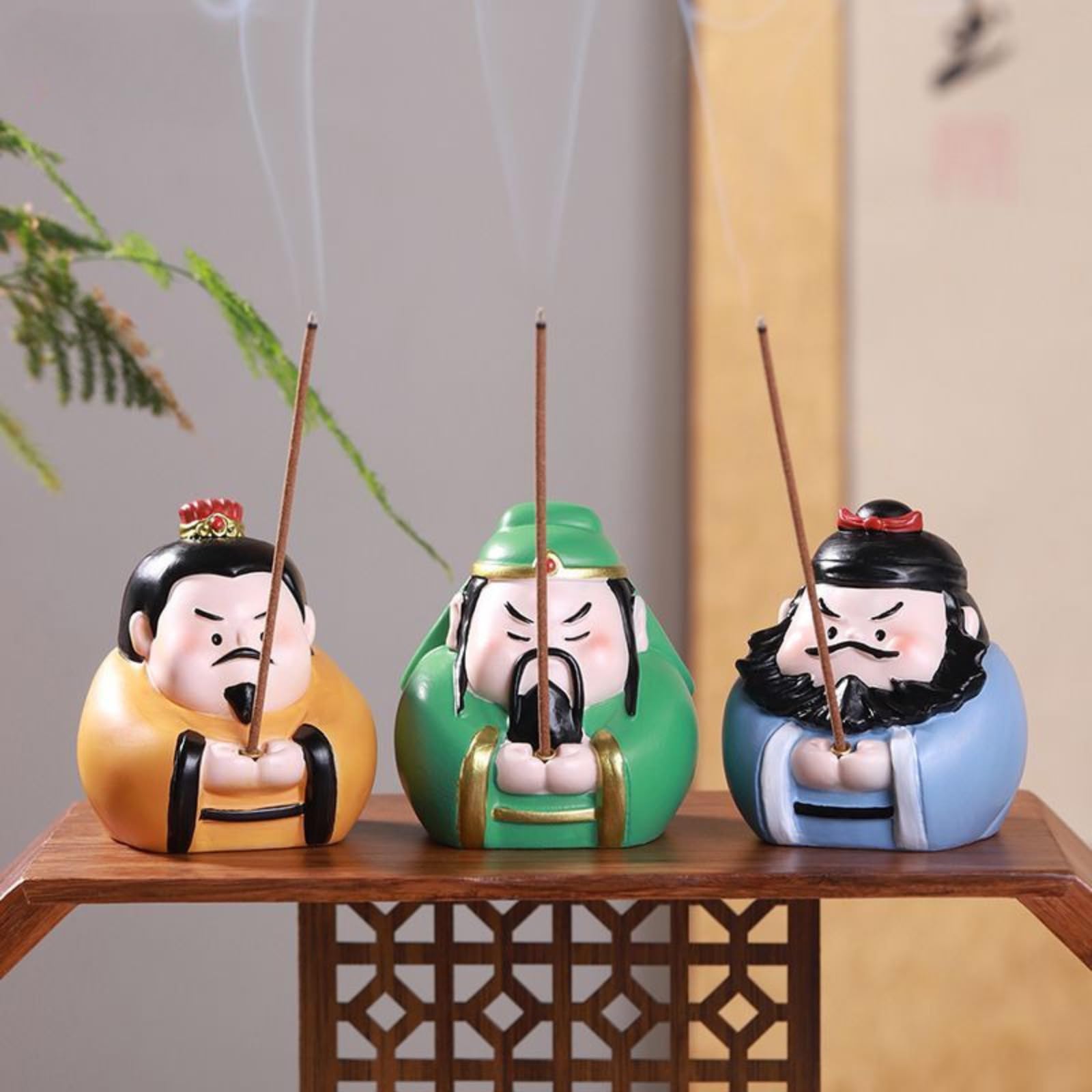 3 szt. Uchwyt na kadzidełka z żywicy, 6,5 cm, ozdoba Zen Spirit