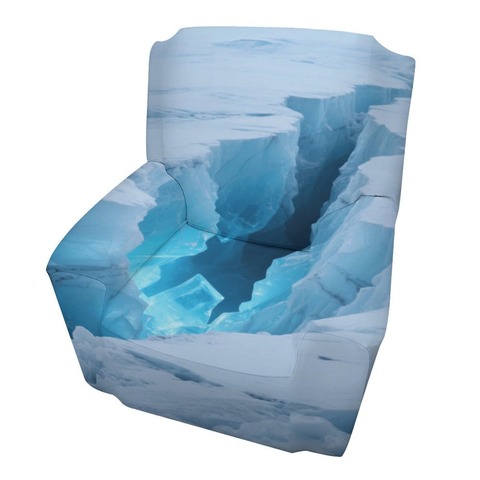 Fekiloot Style Glaciers Cracks Ice Caves Couch Cover Sofa Cover Sofa Slipcover