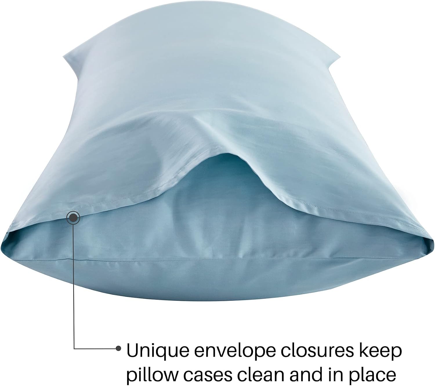 Oubonun 100% Cotton Body Pillowcase - 800 Thread Count/21x54, Moisture Absorbent and Breathable, Premium Hotel Body Pillow Cover for All Seasons, Light Blue