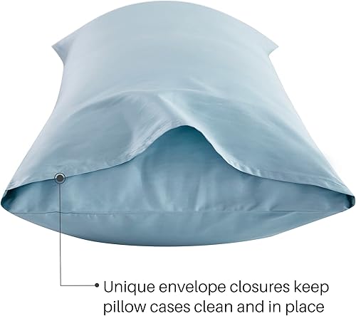 Miniatura 6 de Oubonun Funda de almohada corporal 100% algodón, 800 hilos, 21 x 54 pulgadas, absorbente de humedad y transpirable, funda de almohada corporal de